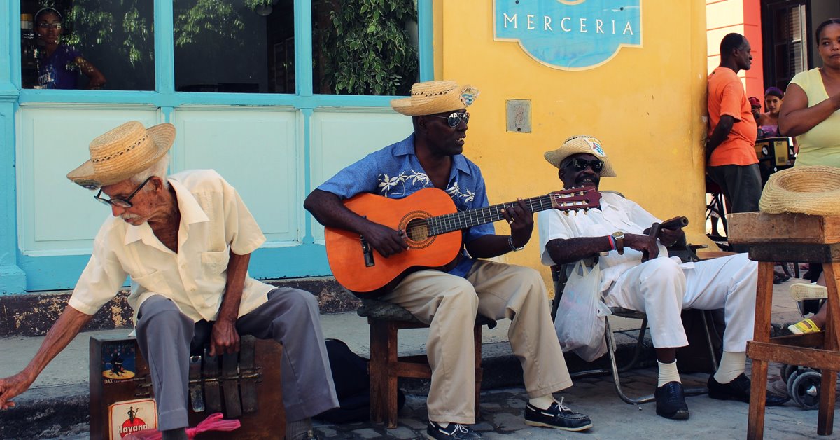 Havana ulični svirači salsa i muzika Kuba